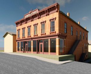 Architect's rendering of the future Klinkhart Hall exterior