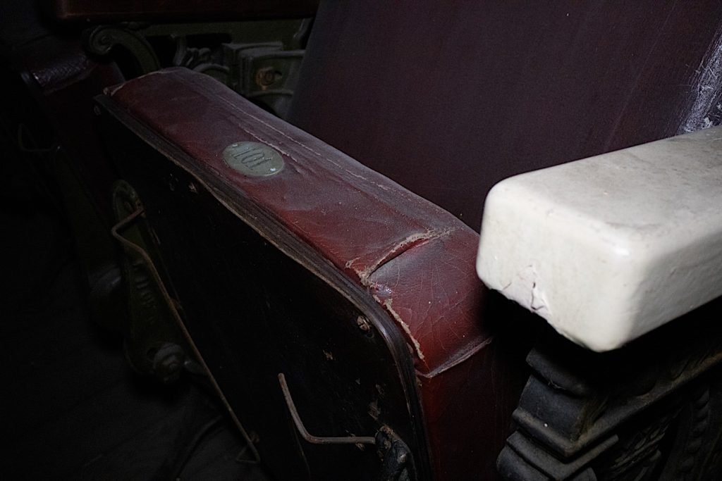 Seat detail with number 101