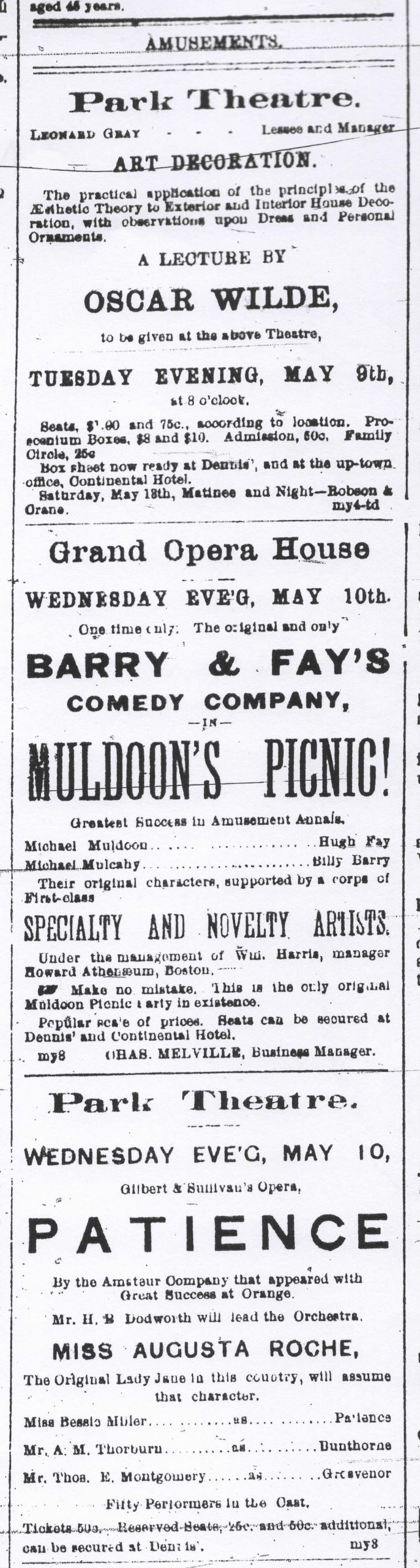 “Muldoon’s Picnic” Klinkhart Hall Arts Center